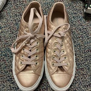 Rose Gold metallic Converse Sneakers